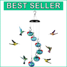 Load image into Gallery viewer, Vibrant Bee-Resistant Hummingbird Feeder with 6 Blue Hanging Balls for Gardens