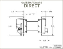 Load image into Gallery viewer, Heavy-Duty Zinc Diecast 2-Sided Gate Latch – Secure and Elegant Access Solution