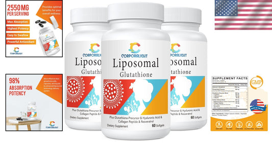 Enhanced Absorption Liposomal Glutathione Softgels – 1500mg of Antioxidant Power