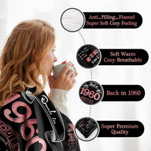 Load image into Gallery viewer, Rose Fleece Birthday Gift Blanket - Celebrating 65 Special Years with Elegance