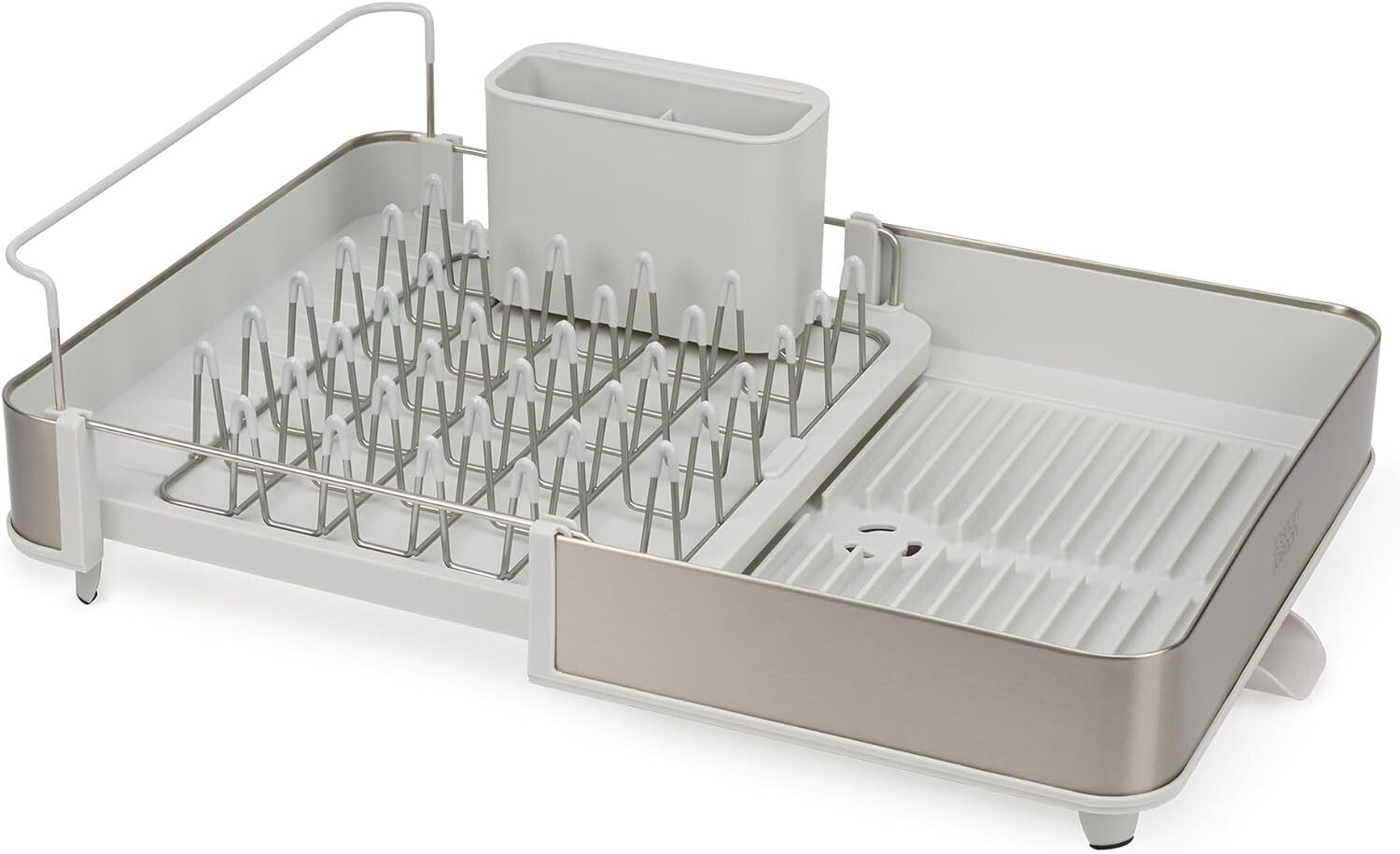 Premium Expandable Dish Rack with Removable Cutlery Holder & Drainage System