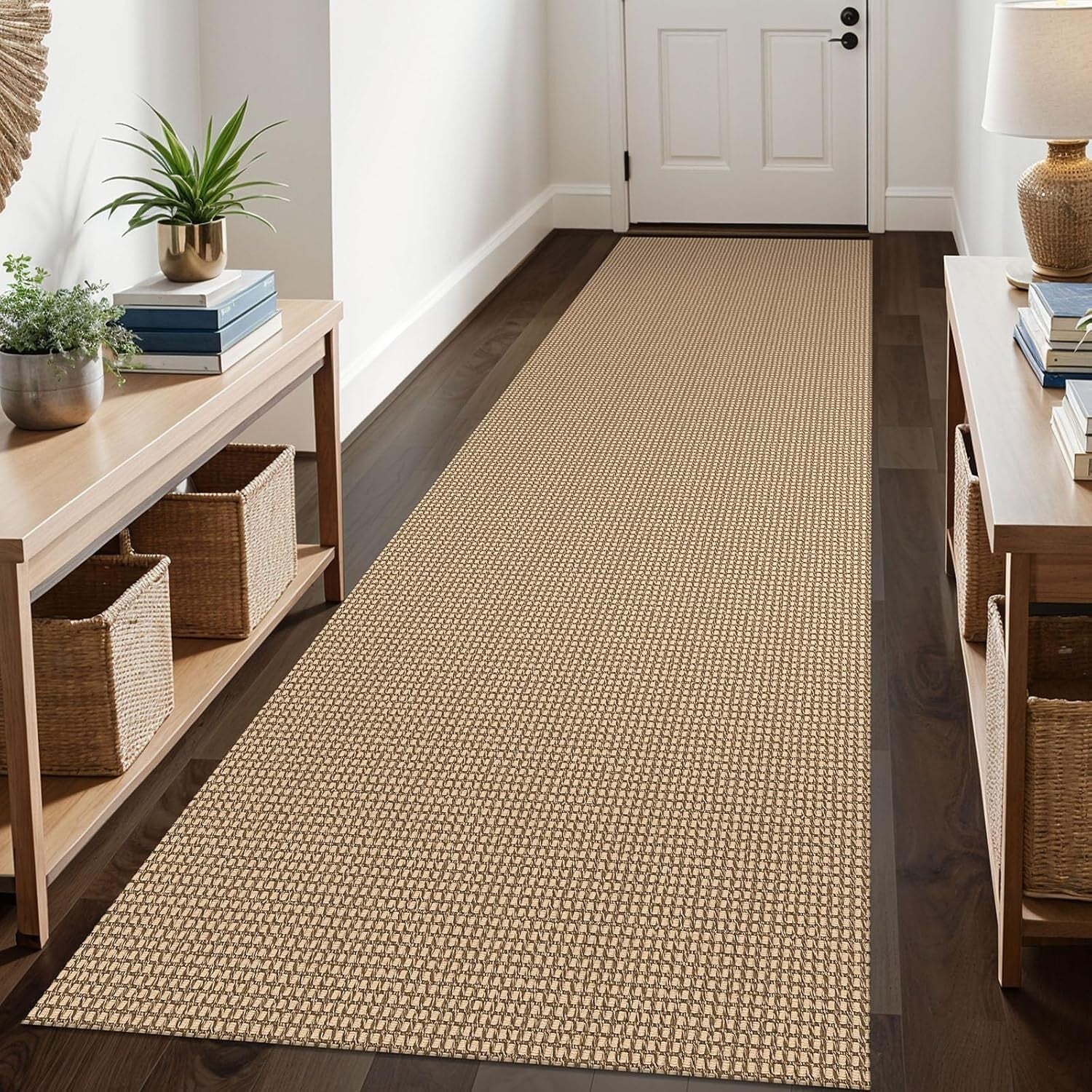 Farmhouse 3x10 ft Entryway Runner Rug - Soft, Stain Resistant, Machine Washable