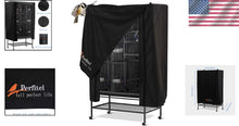 Load image into Gallery viewer, Fade Resistant and Washable Bird Cage Cover - Durable Black Nylon Twill Design
