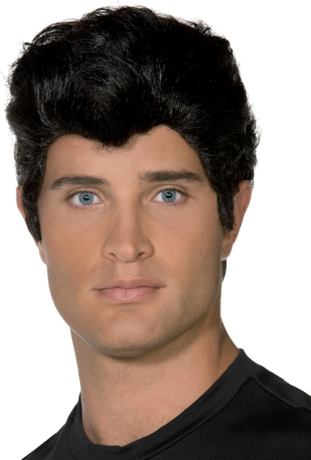 Authentic Women's Danny Wig in Black for Grease-Inspired Fancy Dress