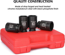 Load image into Gallery viewer, Professional 1/2-Inch Drive Deep Impact Socket Set - 9pcs, 29mm to 38mm Size