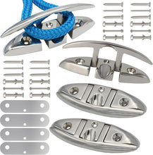 Load image into Gallery viewer, Durable 316 Stainless Steel Boat Cleats - Folding Design, Easy Installation