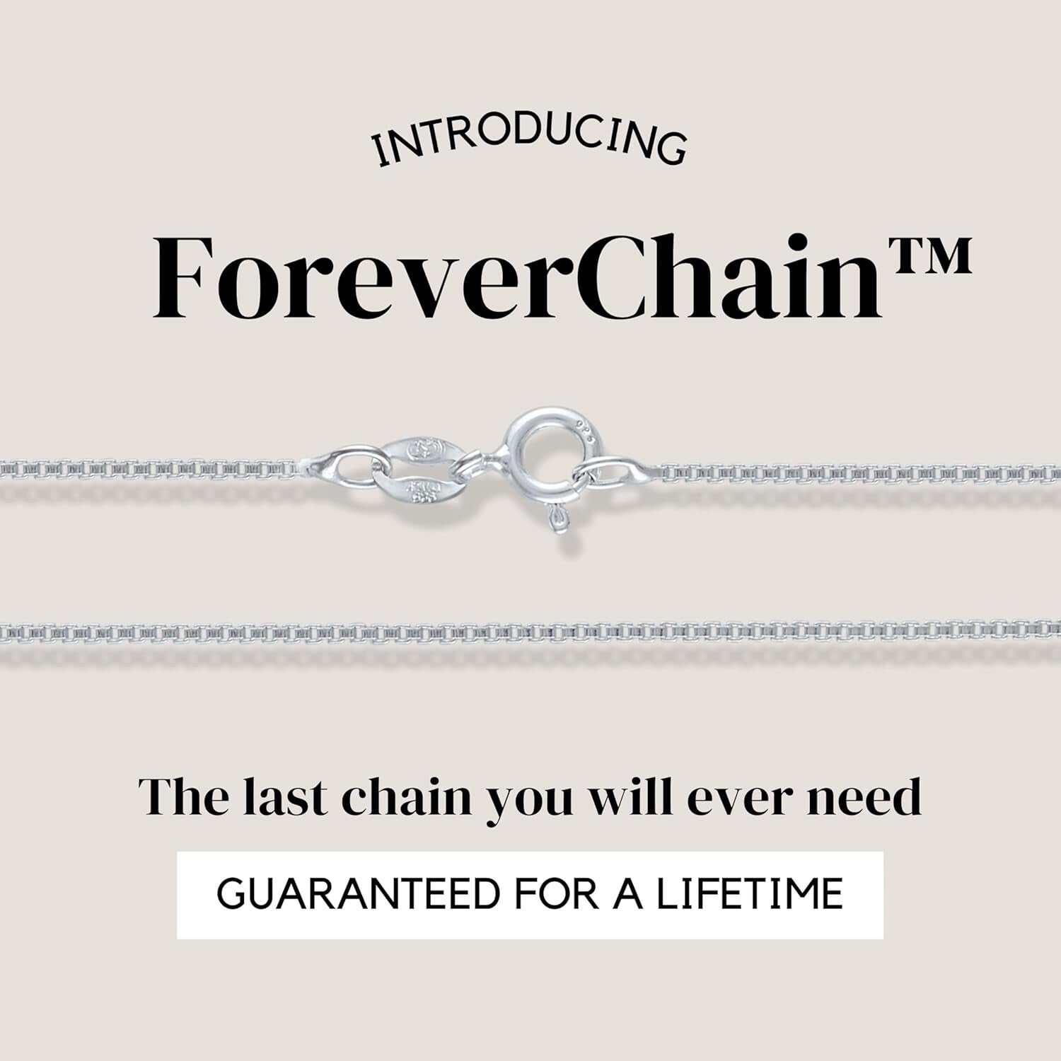 925 Sterling Silver Dainty Box Chain Necklace 1mm - Waterproof & Hypoallergenic