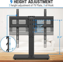 Load image into Gallery viewer, Universal Height Adjustable TV Stand for 37-75 Inch TVs - Swivel &amp; Tilt Design