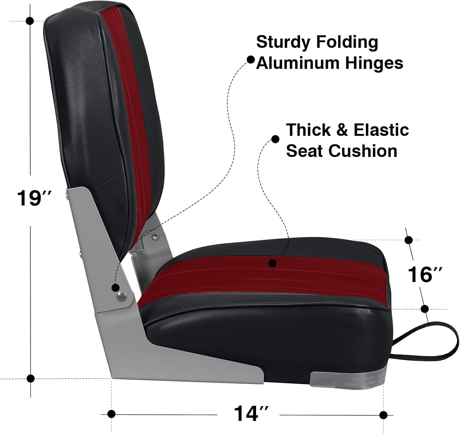 Durable Low Back Folding Boat Seats for Ultimate On-Water Comfort - 2 Seats