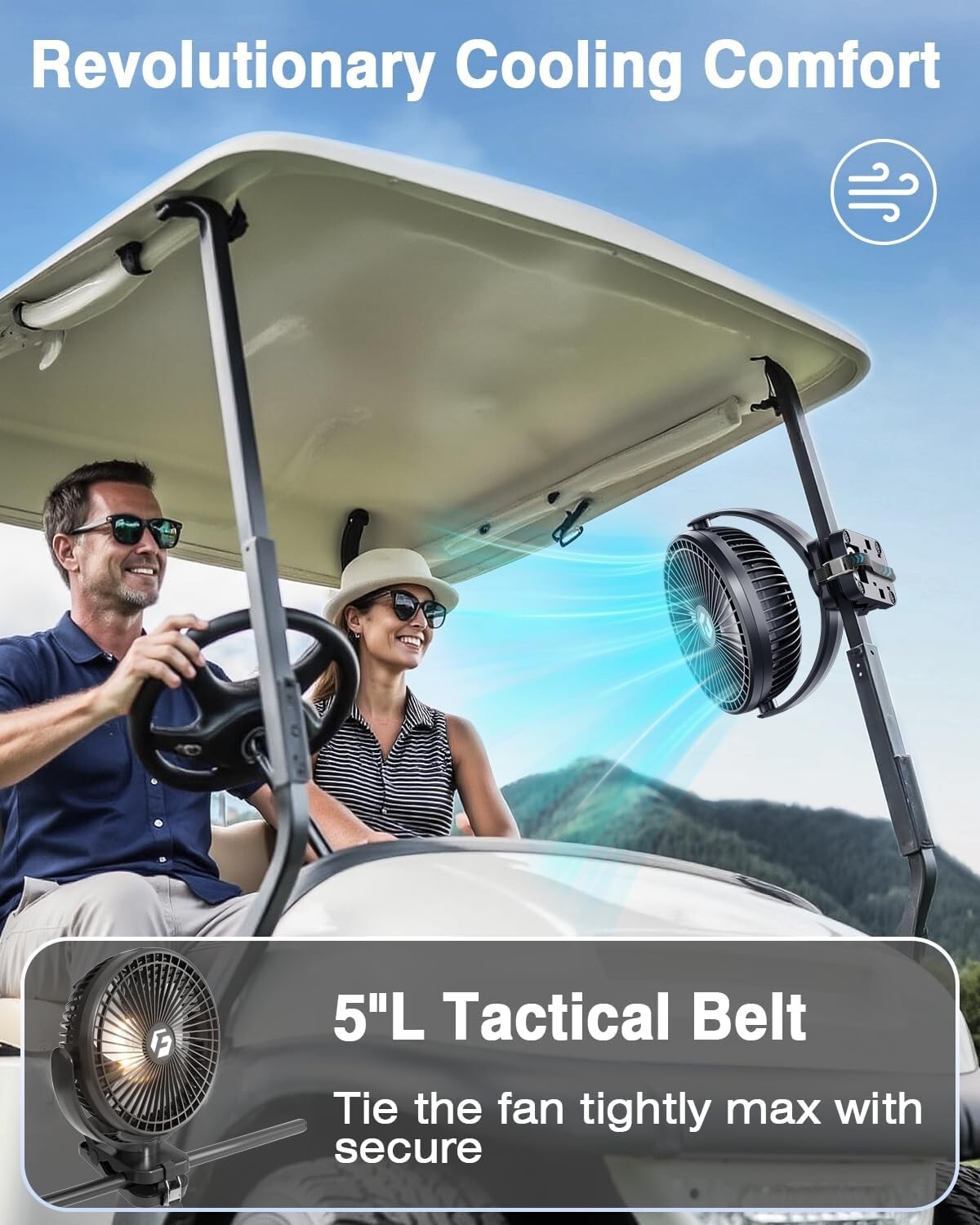 Battery-Operated 8 Inch Desk & Camping Fan with Remote - 72H Life & 3 Speeds