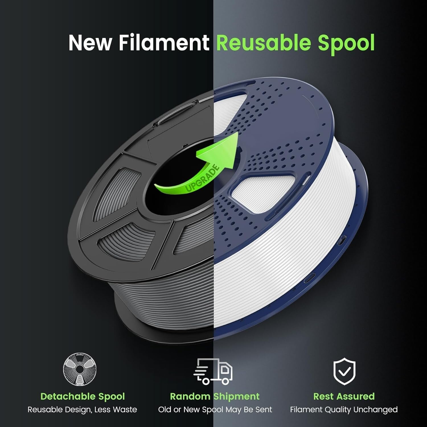 Vacuum Packed 4kg PLA Filament Bundle, 1.75mm - Neatly Wound for Quality Prints