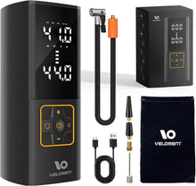 Load image into Gallery viewer, Compact Battery-Powered Tire Inflator with Smart Pressure Control &amp; LED Light