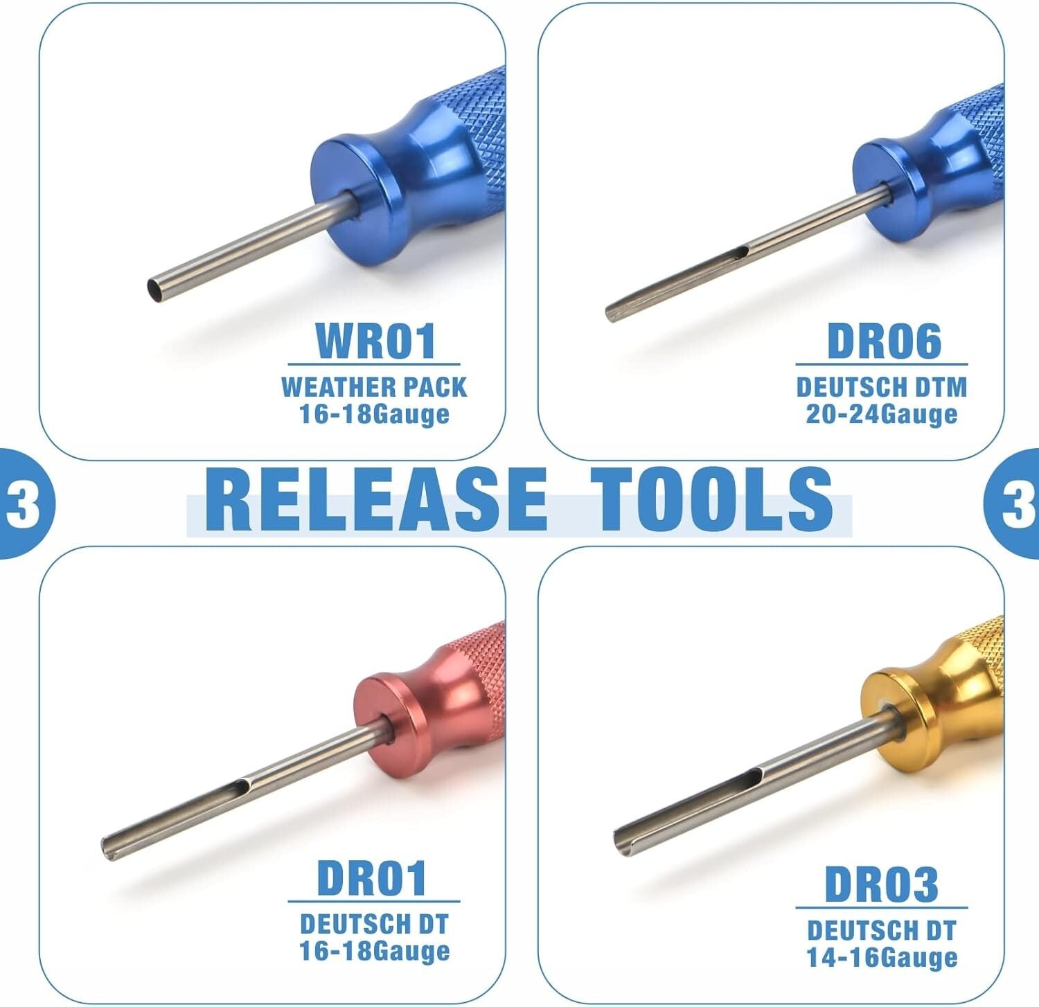8-Piece iCrimp Crimping Tool Kit for Deutsch Connectors & Weather Pack Terminals