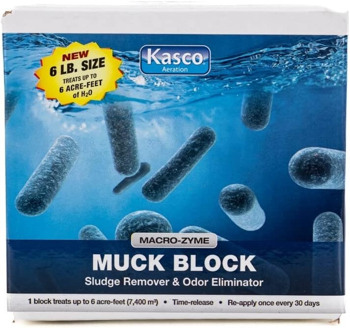 Non-Chemical Pond Cleaner with Time Release Blocks - Safe for Fish & Wildlife