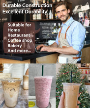 Load image into Gallery viewer, Versatile 32 oz Clear Drinking Cups with Secure Lids &amp; Straws - Outdoor Friendly