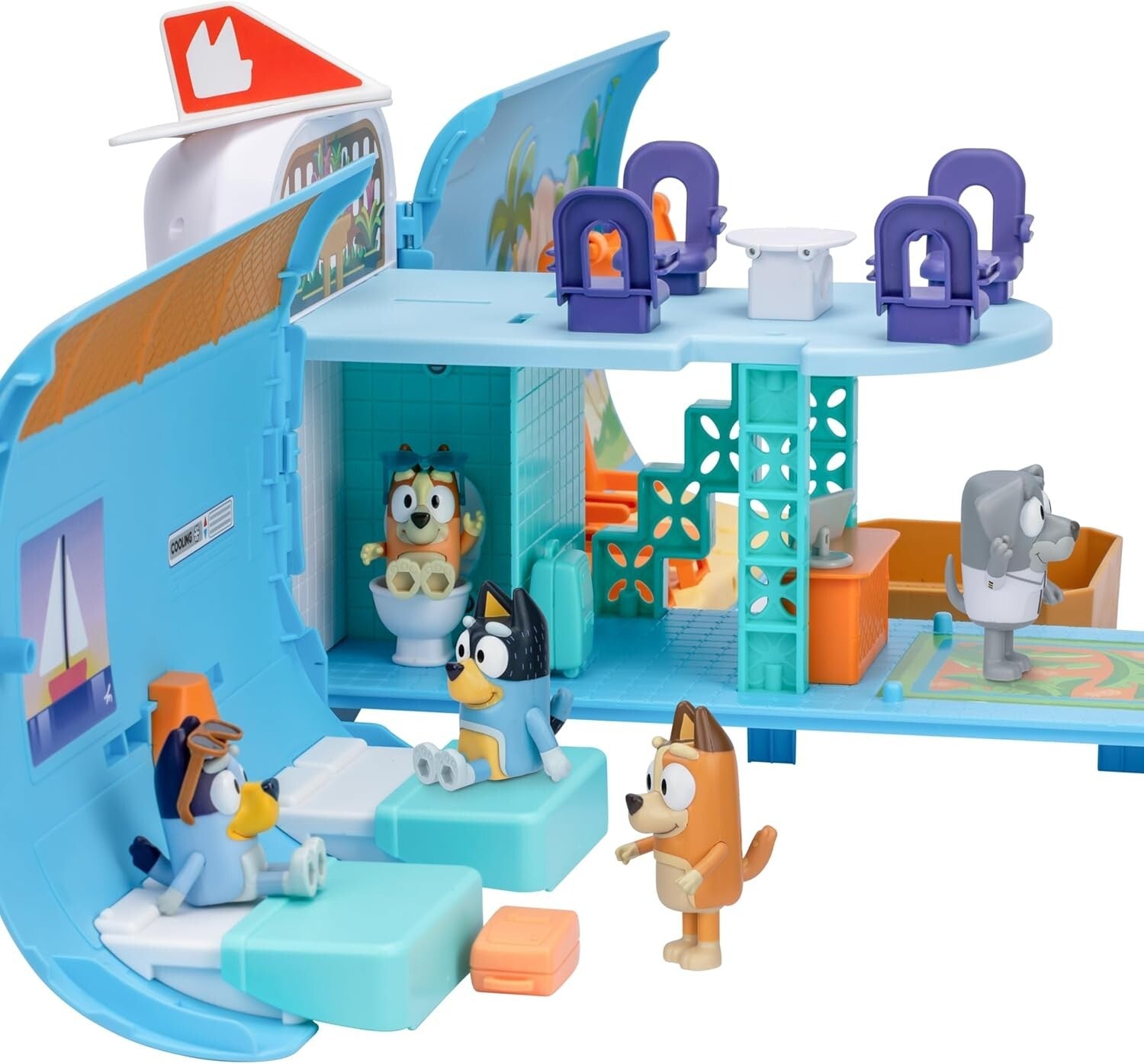 Deluxe Transforming Playset: Bluey Plane to Resort & Boat with 5 Characters!