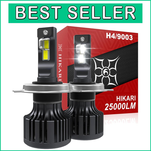 2025 25000LM IP68 Waterproof H4 LED Bulbs - Enhanced Visibility for All Weather
