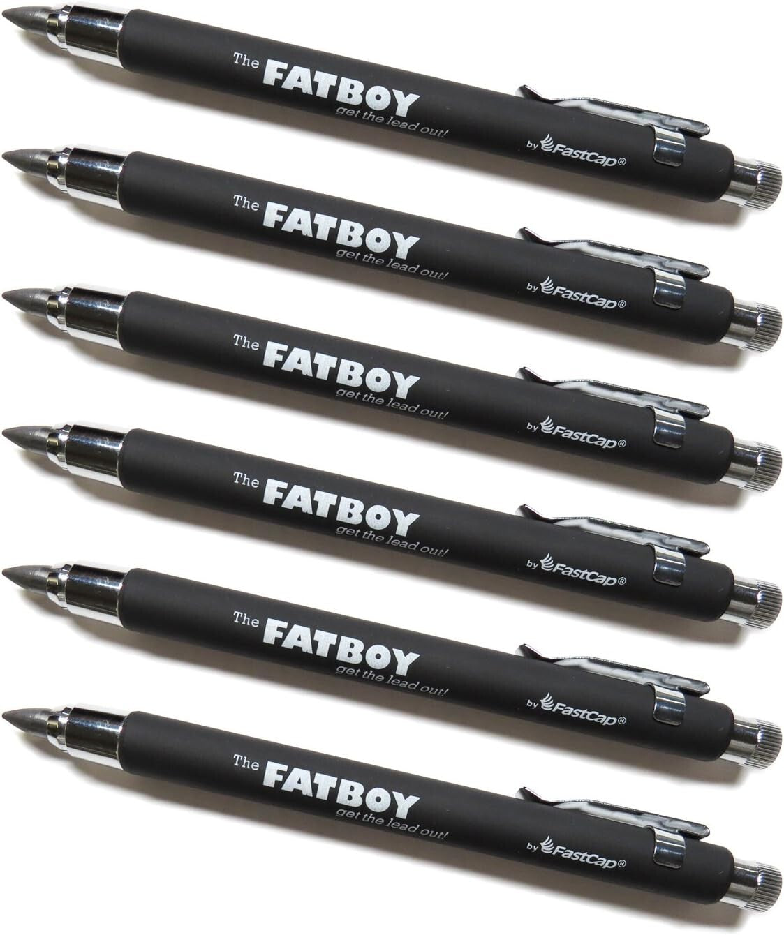 6-Pack Mechanical Carpenter Pencil with Eraser & Clip - Durable Fine Tip Tool