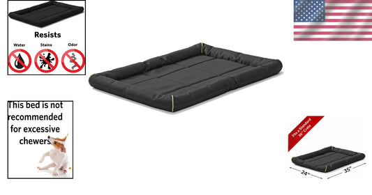 Maxx 36-Inch Water-Resistant Dog Bed with Non-Slip Base for Crate Comfort