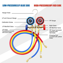 Load image into Gallery viewer, A/C Manifold Gauge Set with Durable Hoses - Ideal for Automotive Refrigerants