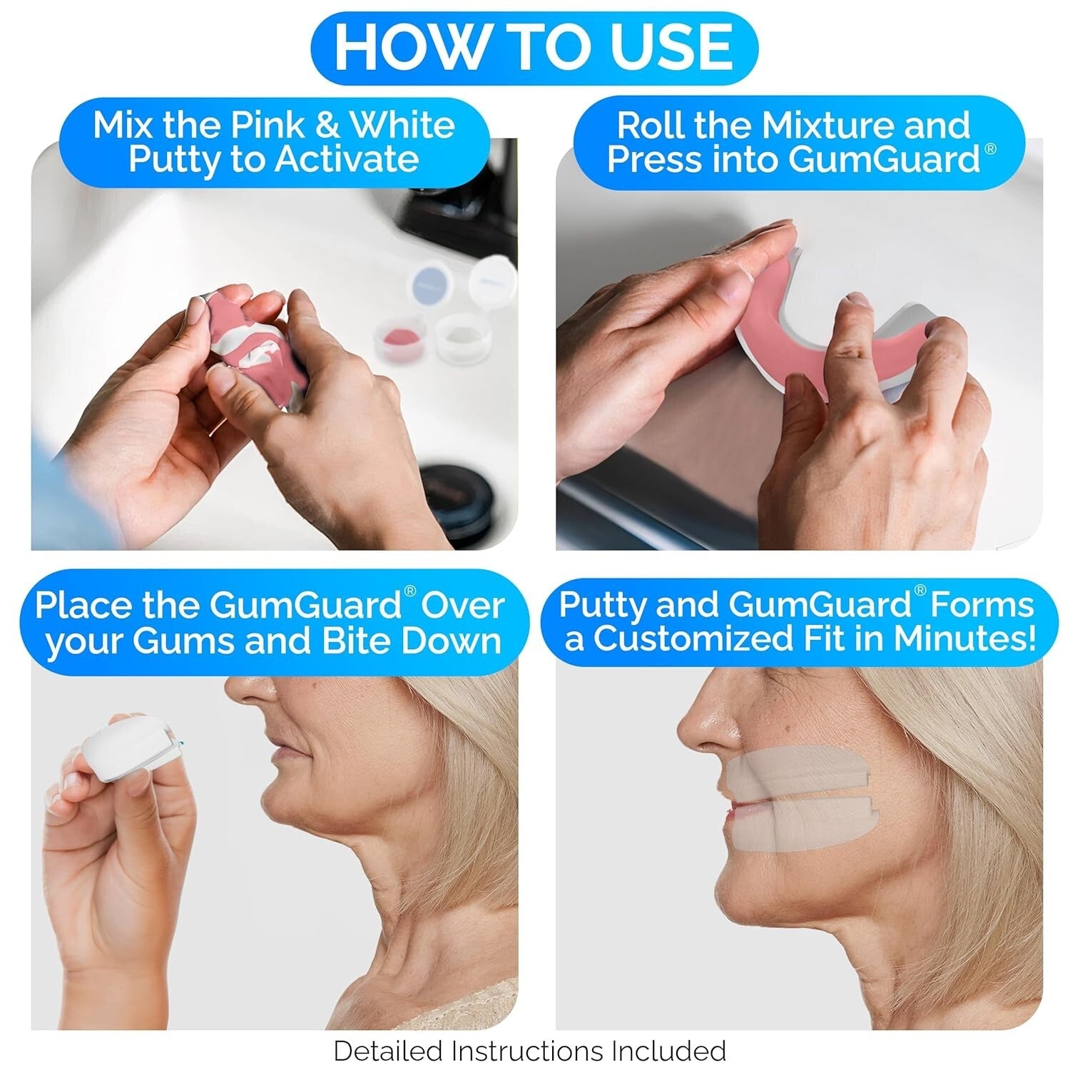 Versatile Denture Reline Set - Self-Curing Silicone for Custom Comfort & Fit