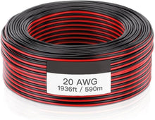 Load image into Gallery viewer, Flexible 20AWG 2 Conductor Cable - 1936ft Extension for LED Strips &amp; Appliances