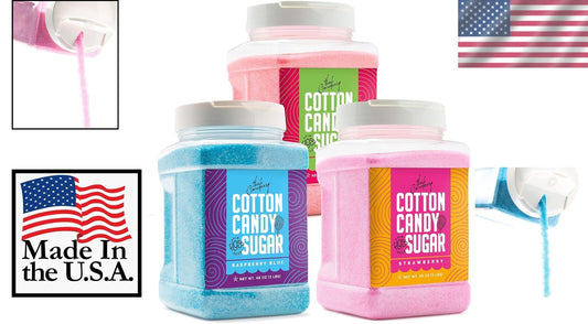 Fluffy Cotton Candy Floss Sugar - 3 lbs Premium Varieties for Fun Gatherings