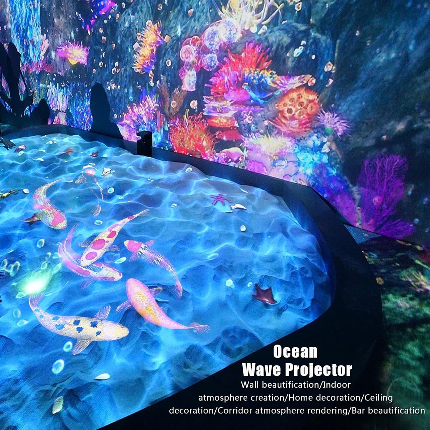 Enchanting Ocean Wave & Star Projector Light - Perfect for Bedroom or Parties