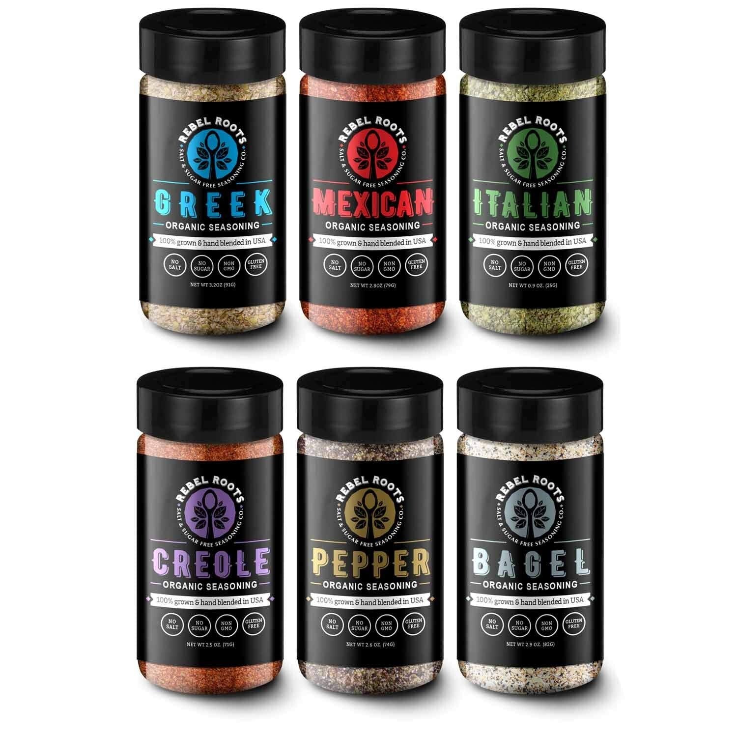 All-Natural Non-GMO Seasoning, Salt-Free 6-Pack – Perfect Meal Prep Companion
