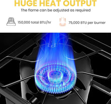 Load image into Gallery viewer, Portable 150,000 BTU Camp Stove with Detachable Legs - Ideal for Outdoor Cooking