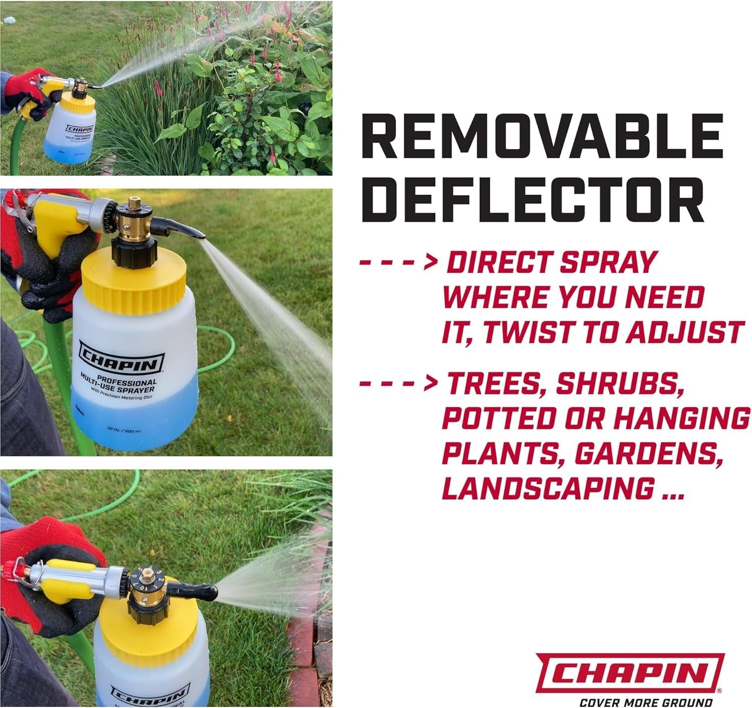 Professional 32 Ounce Hose-End Sprayer with 16 Mixing Ratios – Ideal for Gardens