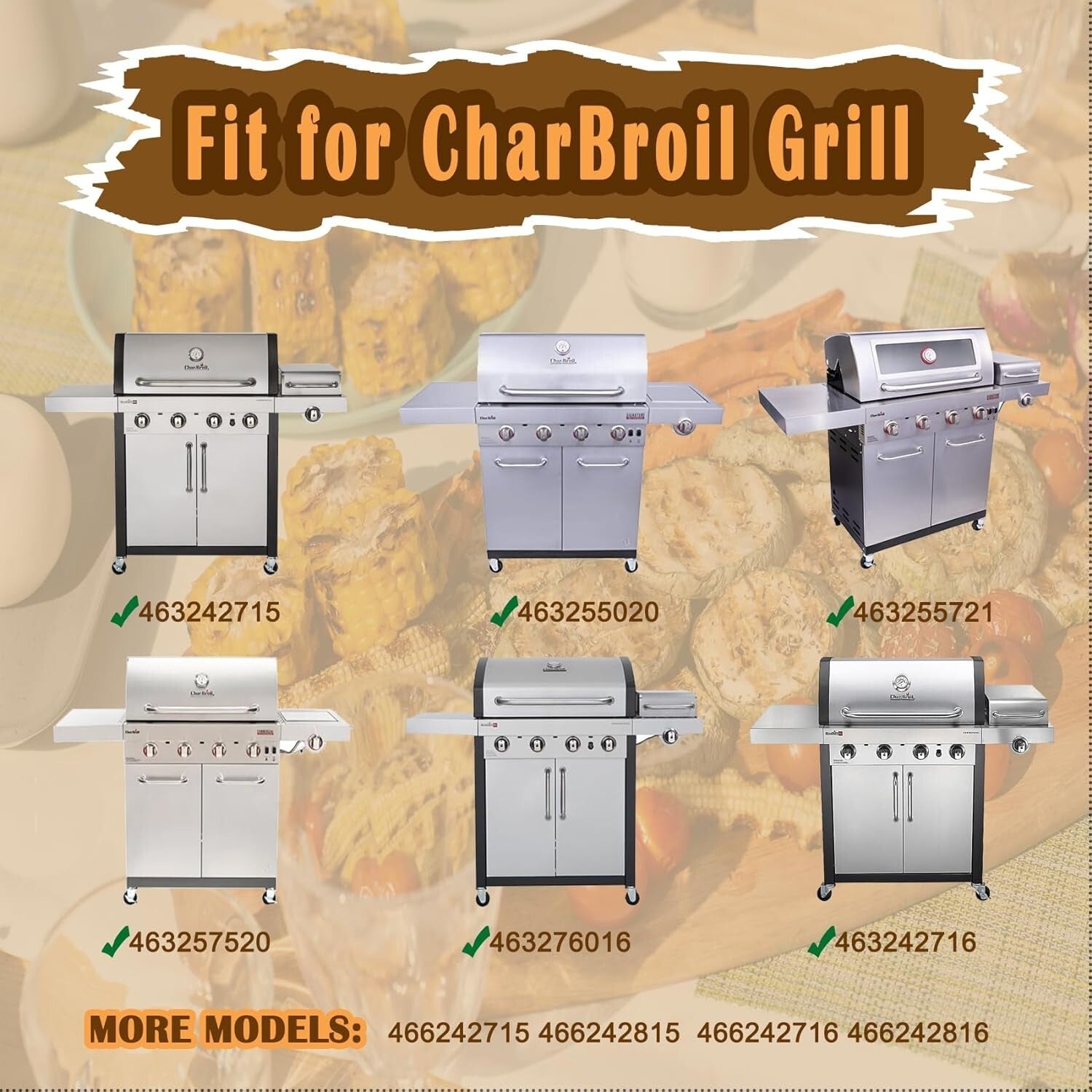 17" Cast Iron Replacement Grates for Charbroil Tru Infrared Gas Grills - 3 Pack