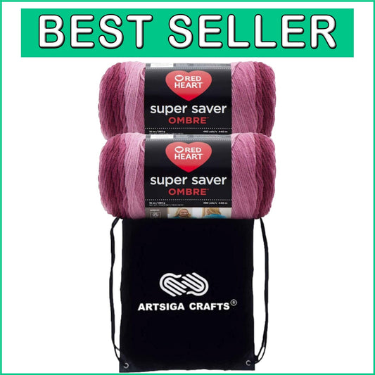 Creative Yarn Craft Essentials: 2-Skein Ombre Anemone with Project Bag Included