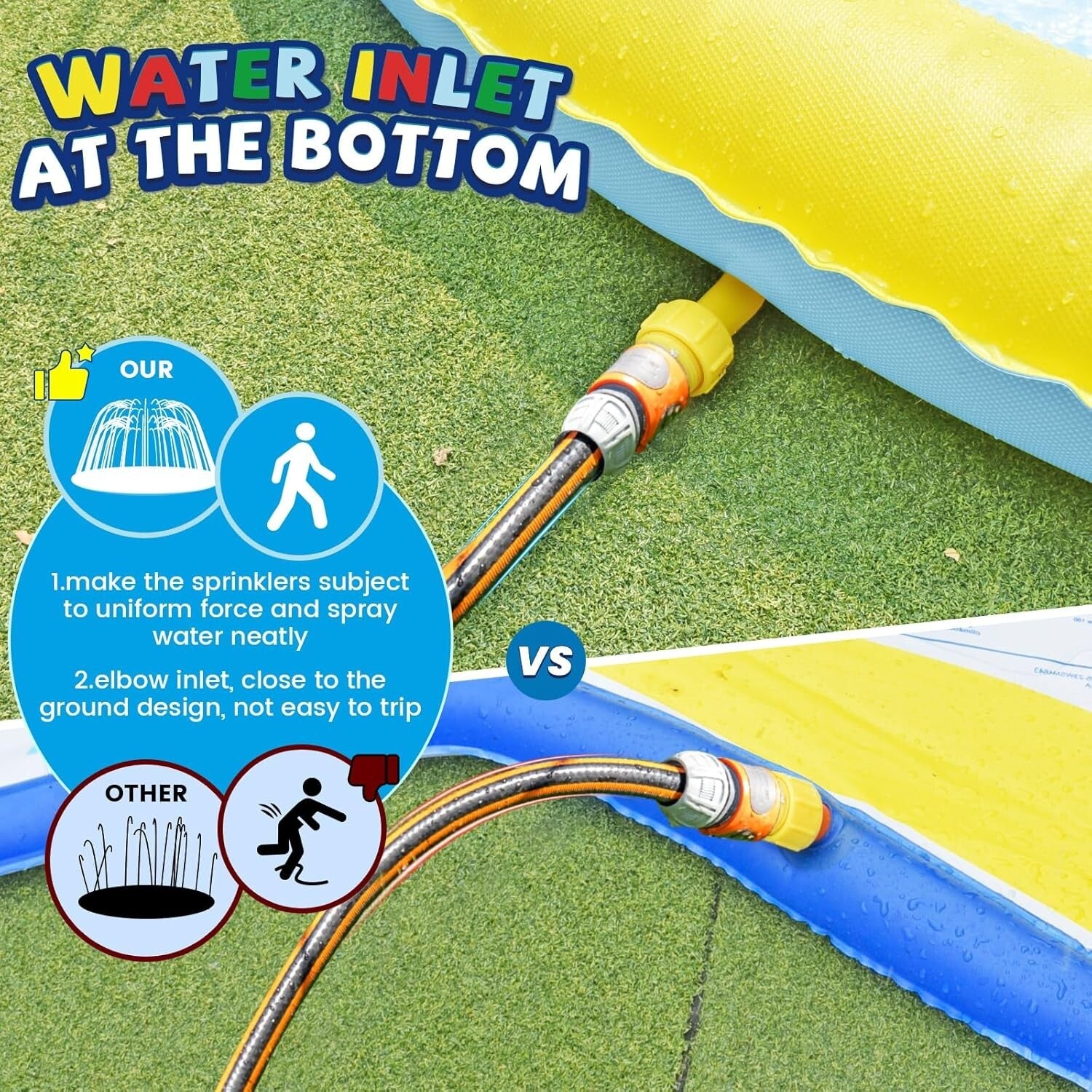 Oversized 16ft Baby Splash Pad with Customizable Water Spray for Summer Play