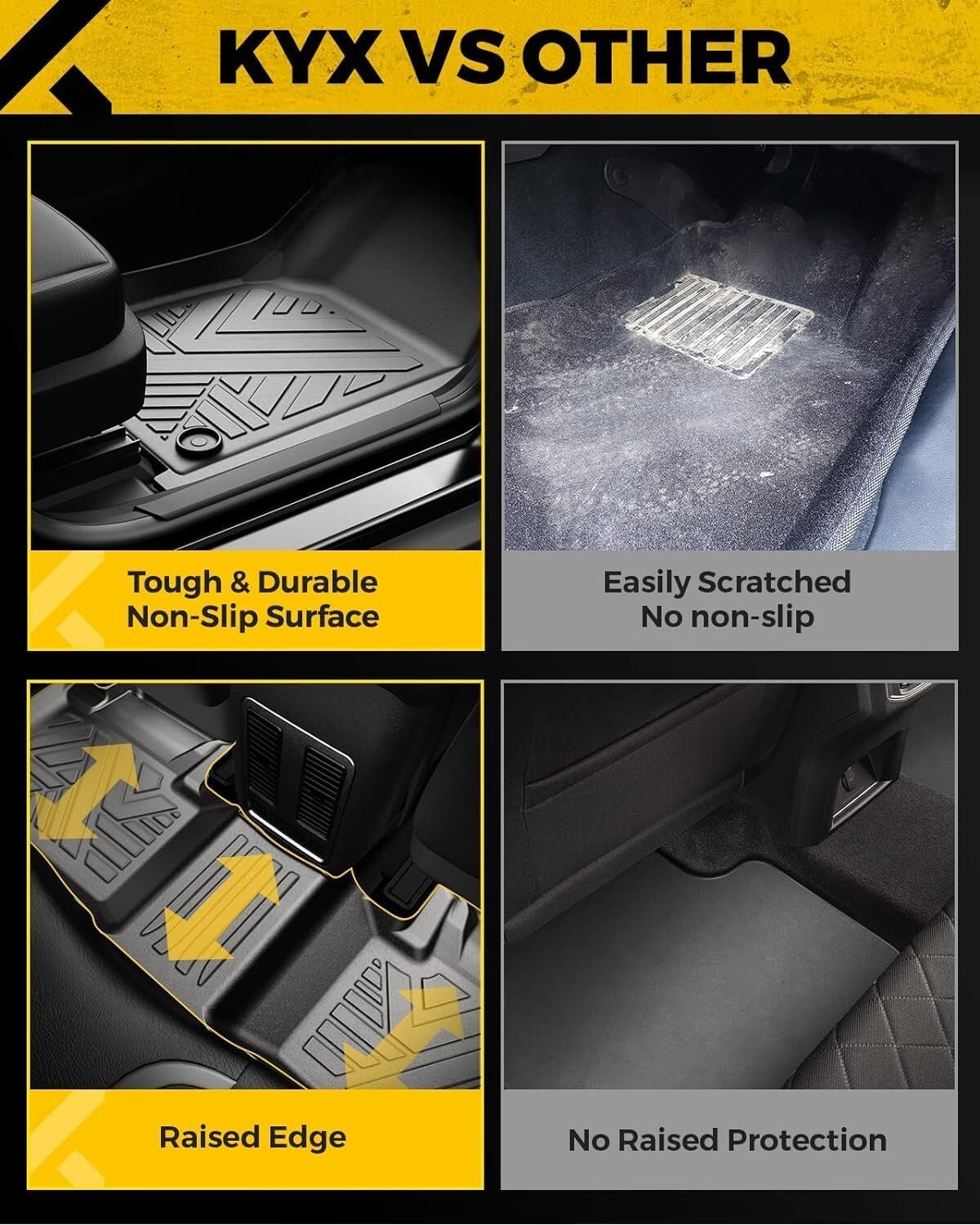 3D Laser Scanned Custom Fit Floor Liners for 2013-2017 Accord - Stain Resistant