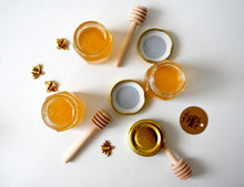 Load image into Gallery viewer, Personalized Mini Honey Jars with Dipper - 1.5oz for Weddings &amp; Baby Showers