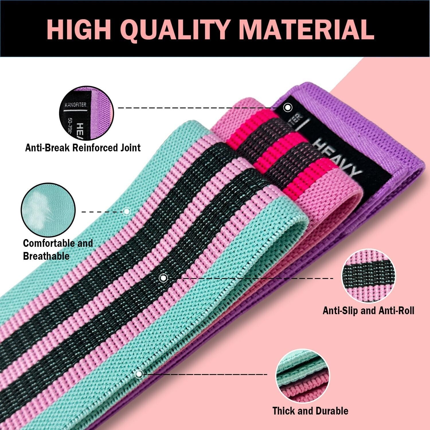 High-Quality Fabric Resistance Bands – Versatile Loop Bands for All Fitness