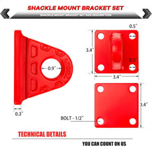 Load image into Gallery viewer, Premium 2 Pack D-Ring Shackle Bolts with Protective Coating for Trucks &amp; ATVs