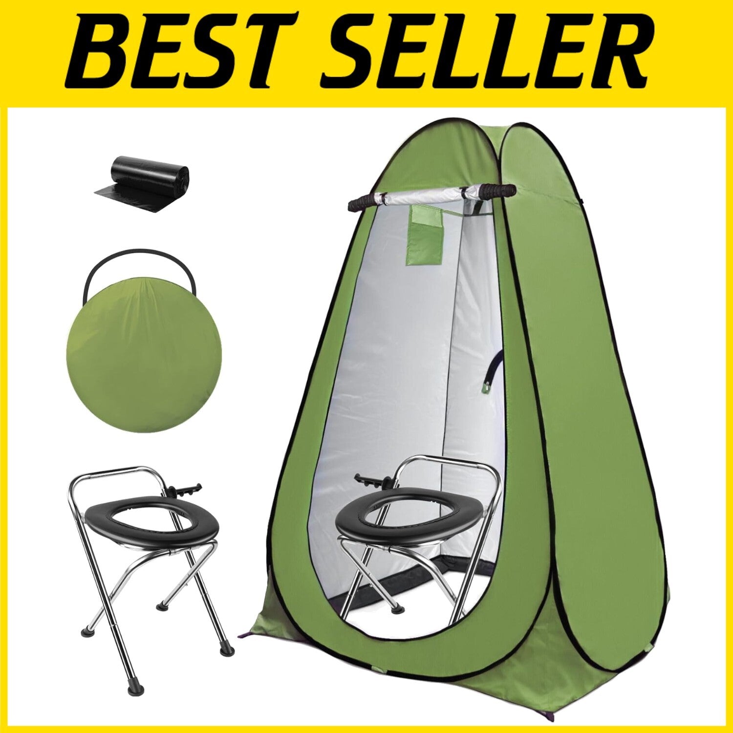 Travel-Friendly Pop-Up Toilet and Shower Tent - Ultimate Outdoor Accessory