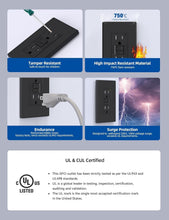 Load image into Gallery viewer, 6-Pack 15 Amp Self-Test GFCI Outlets - UL Listed with Child Safety Features