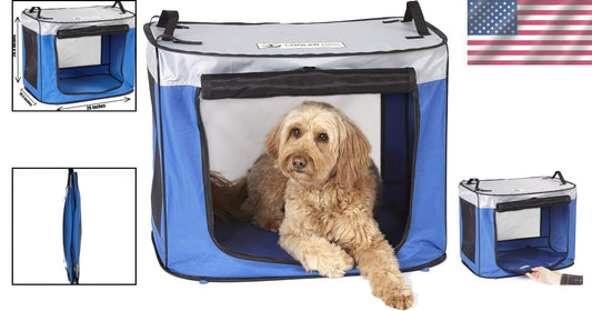 Medium Fabric Dog Shade with Ventilated Windows - Ideal for Outdoor Travel