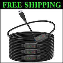 Load image into Gallery viewer, High-Speed 75ft USB 3.0 Extension Cord - Compatible with Laptops and Consoles