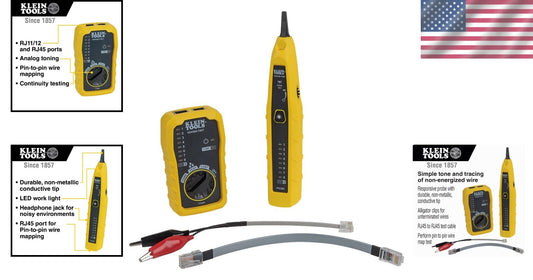 705 Wire Tracer Tone Generator & Probe Kit - Ethernet, Telephone, Data Cables