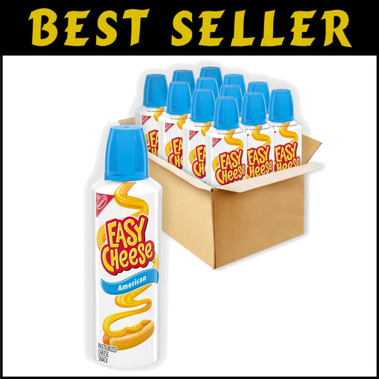 Bulk 12-Pack of Fun and Spreadable American Cheese Spray - Kids & Adults Loved