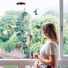 Load image into Gallery viewer, Vibrant Bee-Resistant Hummingbird Feeder with 6 Blue Hanging Balls for Gardens
