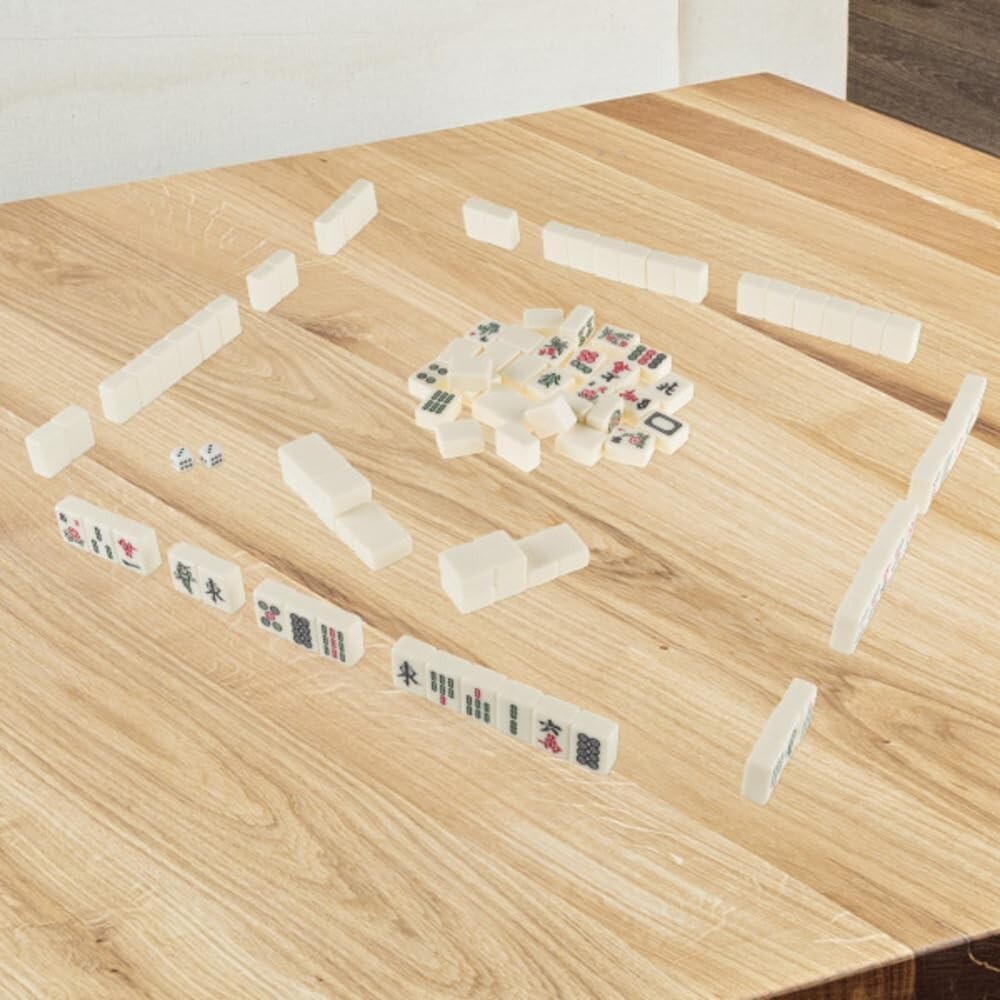 Family-Friendly Mahjong Game Set with 146 Tiles & Beautiful Storage Case