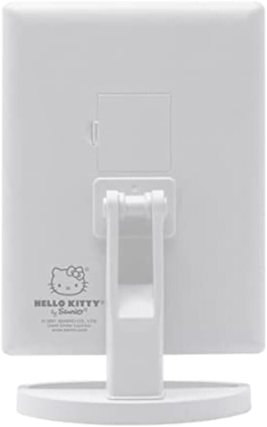 Portable Hello Kitty Trifold Mirror with LED Lights and Magnification Features