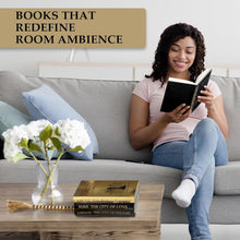 Load image into Gallery viewer, Stylish Decorative Book Set of 3 with Gold Accents - Perfect for Gift Giving