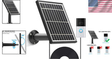 Load image into Gallery viewer, Durable Solar Panel Compatible with Ring Video Doorbell 1 - 16ft Cable Included