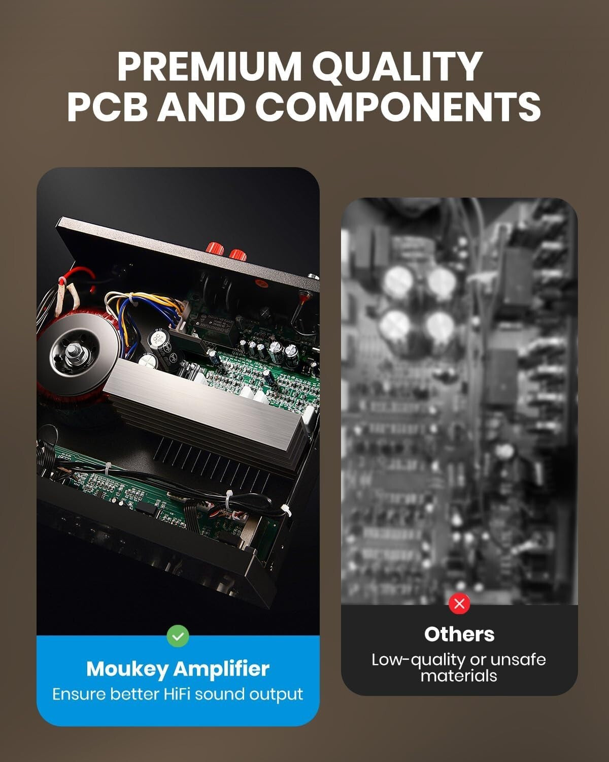 Compact 2.0 Channel Audio Amplifier with Bluetooth & Multiple Inputs System